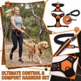 thumbnail image 2 of No Pull Dog Harness with Durable Chest Strap for Small Medium Dogs, Adjustable Reflective Pet Vest Traction Rope for Walking, Running, Training, Anti-Tugging Escape Proof (1 Harness + 1 Leash), 2 of 7