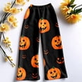thumbnail image 7 of Hearthz Fleece Pajama Ghost Pumpkin Bat Print Sleeping Pants Women Halloween Fall Winter Women Pajamas Fleece Pajama Pants, 7 of 7