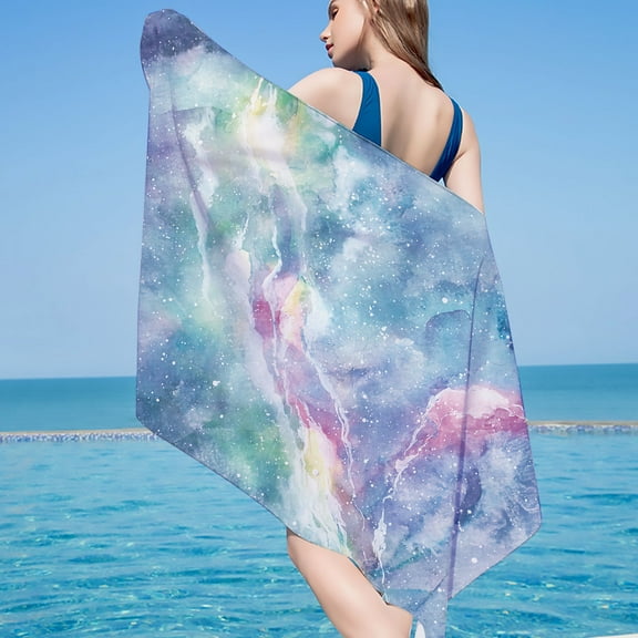 Tupukom Beach Towels Oversized 29.5"x59" Machine Washable & Fade-Resistant Quick Dry Beach Mats for Yoga Poolside & Beach Lounging Family Beach Day Gifts