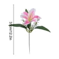 thumbnail image 3 of Kbndieu Lily Artificial Silk Flowers Fake Flowers Pink Florals Arrangements Faux Lily Flower Stems for Spring Summer Wedding Bride Bouquets Home Table Centerpiece Farmhouse Decorations, 3 of 6