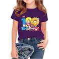 thumbnail image 1 of RXMEKW T-Shirt Imprimé pour Filles Manches Courtes Col Rond Haut Décontracté pour Enfants en Polyester avec Design Graphique Beigne pour la Saison Scolaire Printemps et Été, 1 of 5