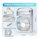 thumbnail image 5 of Mini Ventilador De Aire Acondicionado Portátil TQP 3 Velocidades Luz Led 7 Colores, 5 of 6