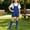 Blue, variant on YHAJDS Unisex Kid Girl Boy 3 Piece Summer Outfits Solid White Short Sleeve Crewneck Tee Overalls Shorts Set