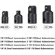 thumbnail image 1 of Adaptador de enchufe 1/2 3/8 1/4 Juego de adaptadores de broca hexagonal Tuerca Reductor Adaptador de enchufe Convertidor Llaves de cohete Bits (Negro) LingWen 8390615959636, 1 of 1