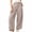 Khaki——Fall Savings, variant on Oiangi Gingham Pants for Women High Waist Barrel Pant Fall Trendy Vacation Baggy Trousers with Pockets Black XL