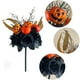 thumbnail image 4 of Halloween Black Decorative Rose Maple Leaf Pumpkin Cuttings Halloween Party Thanksgiving Scene Decoration Bouquet, 4 of 6