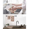thumbnail image 6 of Strawberry Rustic Kitchen Dish Towels for Drying Dishes Set of 4, Beige Spring Summer Floral Fruit Waffle Weave Microfiber Terry Hand Tea Bathroom Towels Quick Dry & Absorbent Towel 12x12, 6 of 7