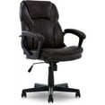 thumbnail image 1 of Pemberly Row Traditional Faux Leather Managers Office Chair in Chestnut Brown, 1 of 10