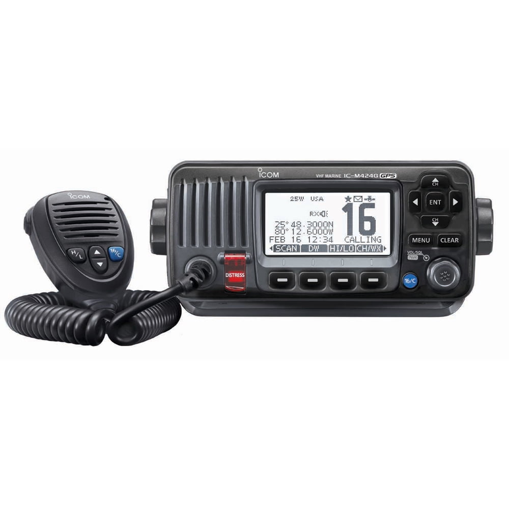 ICOM M424G VHF RADIO BLACK WITH INT GPS by Icom
