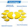 thumbnail image 4 of 1 Pc Calcomanía de Parachoques Patrón Garra de Oso Impermeable de Goma Suave Tono Dorado para Motocicleta Ventanas Laptops Maletas Sticker para Bloquear Rasguños 15x6.5cm, 4 of 6