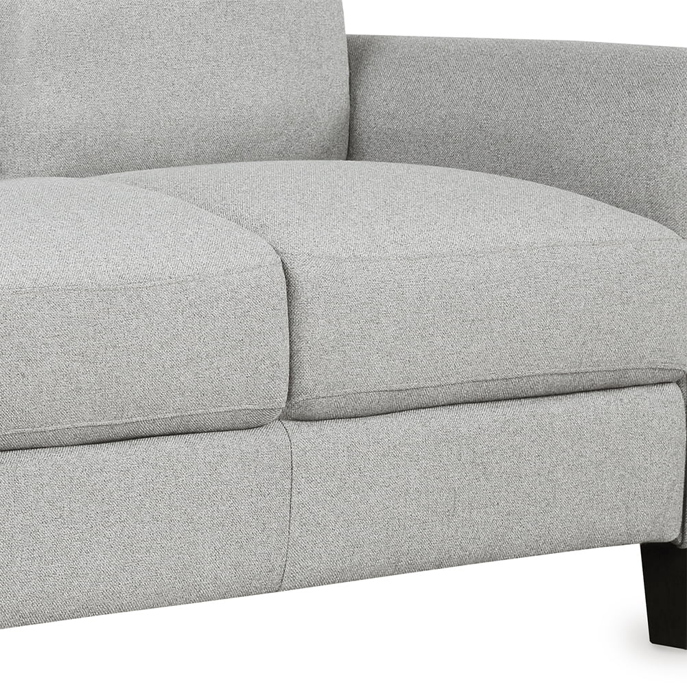 Kadyn Mid-Century Modern Loveseat Sofa, 2 Seater Sofa, Living Room Sofa for Home, Office, Light Gray