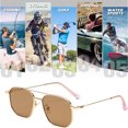thumbnail image 5 of Gafas de sol de moda, gafas de sol personalizadas de doble haz para tiro callejero, hechas de metal, 5 of 5
