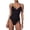 Black, variant on Womens One Piece Swimsuits Tummy Control Women's Swimwear Women's Swimsuit Bikini Style Monokini With Removable Padding for Swimming Beach Pool Party Summer Vacation