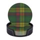 thumbnail image 1 of Posavasos de cuero de 6 piezas, posavasos de tartán escocés originales antiguos de Macmillan para bebidas, posavasos para tazas, regalo de inauguración de la casa, ideal para la decoración del hogar, 1 of 7