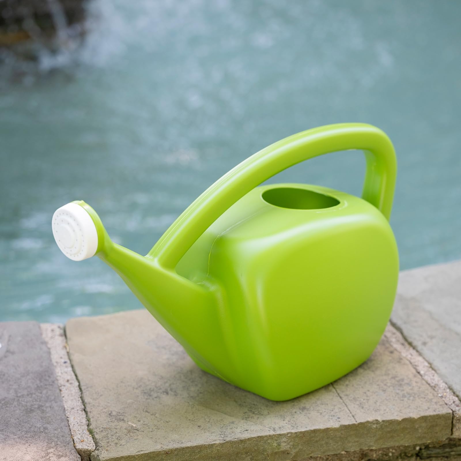 Root & Vessel Watering Can Outdoor 2 Gallon - Long Spout, Removable Nozzle - Green