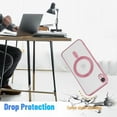 thumbnail image 5 of Magnetic for iPhone XR Case,Electroplated Clear Slim iPhone XR Phone Case with Camera Protection,Shockproof iPhone XR Case Compatible with MagSafe, Pink Edge, 5 of 13
