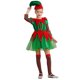 thumbnail image 5 of Vestido de Navidad para niñas, disfraz de elfo, disfraz de Navidad, vestido de manga larga con sombrero de elfo y medias a rayas, 3 uds., 5 of 5