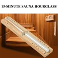 thumbnail image 3 of Reloj de pared de madera con reloj de arena resistente al calor Temporizador de 15 minutos Accesorio de sauna de arena natural Decoración del hogar Temporizador de juego Regalo para los amantes de, 3 of 8