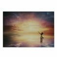 thumbnail image 1 of Colorful Cutting Board, Realistic Pattern Illustration of Woman Standing Before Sky in Starry Night, Decorative Tempered Glass Cutting and Serving Board, in 3 Sizes, by Ambesonne, 1 of 2