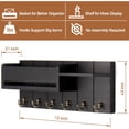 thumbnail image 3 of Homaryx Wooden Key Holder Wall Mount with Mail Organizer, 6-Hook Key Rack with Shelf for Entryway, Living Room, Rustic Farmhouse Decor Black, 3 of 6