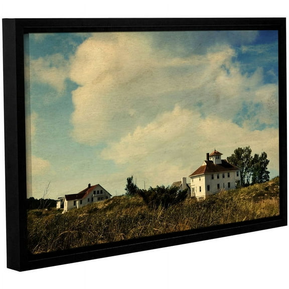 ArtWall Kevin Calkins "Lifesaving Station with Big Sky" Gallery-Wrapped Floater-Framed Canvas