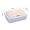 thumbnail image 1 of Stainless Steel Lunch Box Dinnerware Portable Grids Bento Boxes School Office Food Storage Containers Thermal Wooden Style 2022, 1 of 5