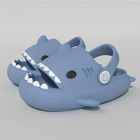 

Cute Cartoon Shark Breathable Clogs For Boys Quick Drying Lightweight Anti Slip Clogs For Indoor Outdoor Shower Beach Pool All Seasons