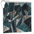 thumbnail image 2 of XMXT Waterproof Shower Curtain Liner with Iron Hooks, Marble Patchwork Print Shower Curtains for Bathroom Decor Accessories, 72 x 72 inches, 2 of 8