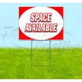 thumbnail image 1 of Space Available (18" x 24") Yard Sign, Includes Metal Step Stake, 1 of 6