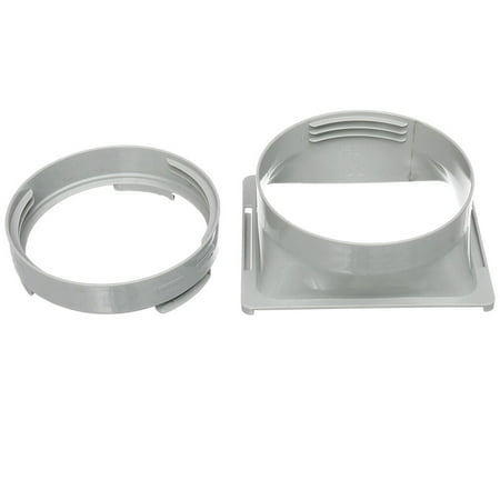 

1 Set Air Conditioning Body Interface Exhaust Duct Pipe Connector Round LF Series Square CH Series (White)