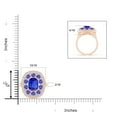 thumbnail image 4 of ANGARA Natural Cushion 1.6 ct Tanzanite Cocktail Ring in 14K Rose Gold for Women (Size-8x6mm) | December Birthstone, Anniversary, Jewelry Gift for Women | Natural Tanzanite Ring, 4 of 9
