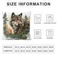 thumbnail image 5 of ARISTURING Wolf Throw Pillow Covers  Soft Cute Wolf Wild Animals Decorative Throw Pillowcases Room Rustic Cabin Country Pillow Cases Cushion Covers Nature Wildlife Bear Brown Cushion Cases, 5 of 5