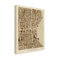 thumbnail image 2 of Trademark Fine Art 'Milwaukee Wisconsin City Map Brown' Canvas Art by Michael Tompsett, 2 of 4
