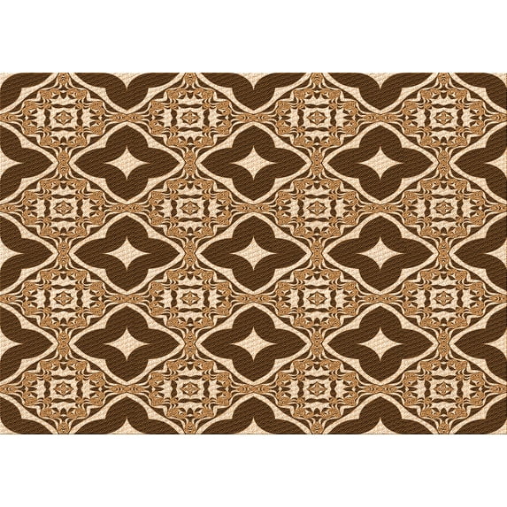 Ahgly Company Indoor Rectangle Patterned Blood Red Brown Area Rugs, 4' x 6'