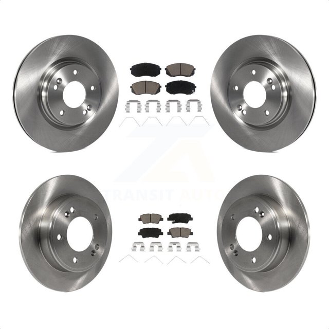 Transit Auto - Front Rear Disc Brake Rotors And Ceramic Pads Kit For 2019 Kia Soul Turbocharged K8C-103283