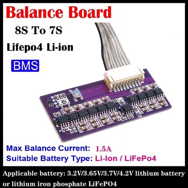 Batería ternaria LiFePO4 8S7S de 1,5 A, universal, de alta corriente y 0,03 V, con transferencia de energía de alta precisión y ecualizador activo.
