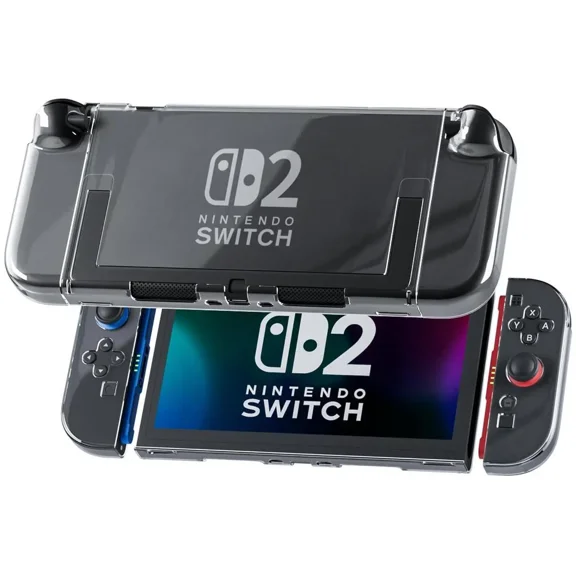 Clear Dockable Case for Nintendo Switch 2 2025, Protective PC Shell Case, Slim Design Transparent Controller Cover with Detachable joycon Compatible with New Nintendo Switch 2 7.9 Inch
