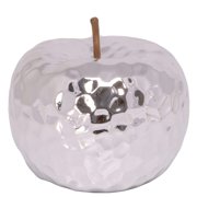 Brannic Hammered Apple Figurine Decorative Tabletop Accent, Modern Metal Apple Sculpture for Home Decor, Living Room, Office Desk & Shelf Decoration (Rose Gold)