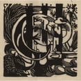 thumbnail image 2 of Franz Marc 15x15 Black Ornate Wood Framed Double Matted Museum Art Print Titled - Lizards (1912), 2 of 5