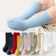 Infant Baby Girls Boys Cotton Socks HandStitched Kids Knee High Socks