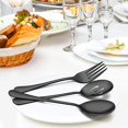 thumbnail image 6 of Vesteel 12-Piece Stainless Steel Black Serving Utensils, Include 3 Large Serving Spoons, 3 Slotted Serving Spoons, 3 Servin Tongs, 6 of 6