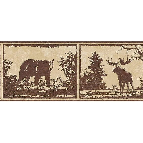 878471 Wildlife Silhouettes Wallpaper Border HTM48502b