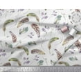 thumbnail image 2 of Soimoi Cotton Duck Fabric Flowers & Feather Print Sewing Fabric Yard 42 Inch Wide, 2 of 3