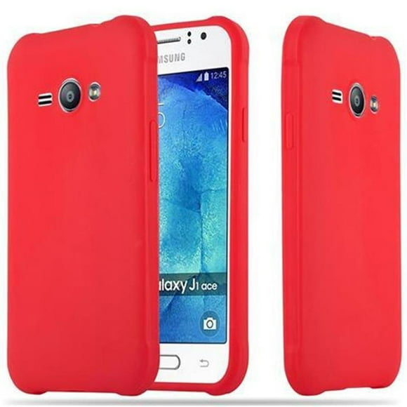 Cadorabo Cover for Samsung Galaxy J1 ACE Case in CANDY RED TPU silicone
