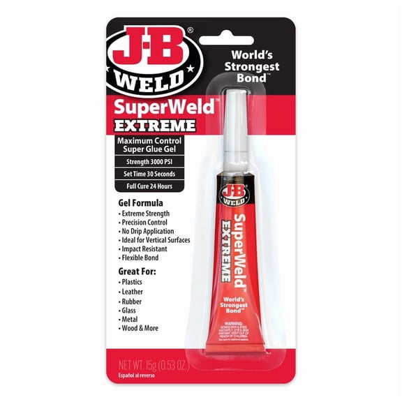 J-B Weld Superweld Extreme Instant Adhesive Glue 1 Hour dry Time 15 G