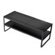 thumbnail image 2 of Soporte para monitor de computadora de longitud ajustable y versátil para impresora de escritorio de dormitorio 2 niveles negro, 2 of 9