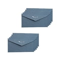thumbnail image 3 of CIMAXIC Mariage 10 Pcs Enveloppe Dorée Rétro Invitation de Mariage Classique Enveloppe Vierge Enveloppe de Fête en Papier (Marine, Plume),8.66"X4.33"X0.08 Pouces, 3 of 4