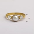 thumbnail image 5 of Mooneye 0.30 CTW Natural Diamond Polki Pearl Ethnic Women Gifts Ring 925 Sterling Silver Gold Plated, 5 of 5
