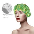 thumbnail image 2 of KLL Cartoon Frog And Lotus Leaf Pattern Shower Cap & Bath Cap for Women,Reversible Oversized Waterproof Shower Caps for all Hair Lengths,Elastic Reusable Bathing Hair Cap, 2 of 6