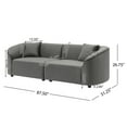 thumbnail image 6 of Miekor Furniture 87" Curved Contemporary Sofa in Sleek Grey: Plush Seating, Streamlined Design, and Durable Frame – Ideal for Stylish Living Spaces 857G, 6 of 12
